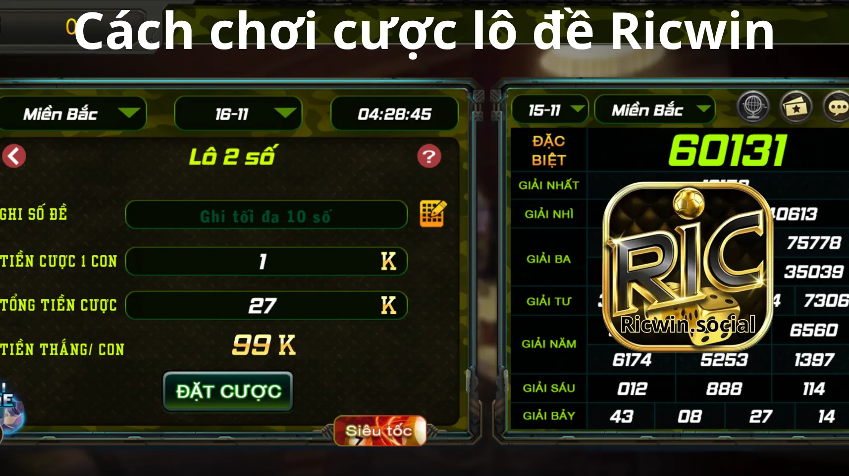 Các hình thức đặt cược tại Lô Đề Ricwin