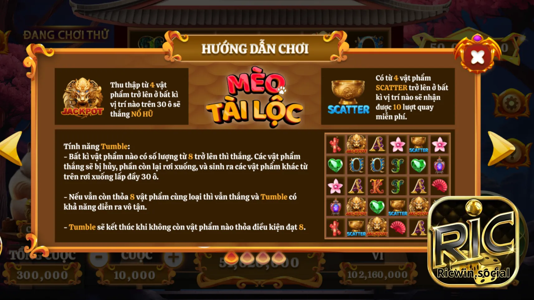 Tính năng hiện đại trong game nổ hũ Ricwin