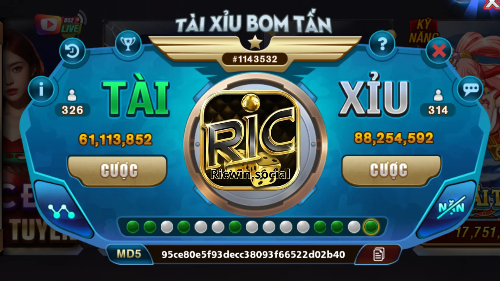 Giới thiệu trò chơi Tài Xỉu Ricwin