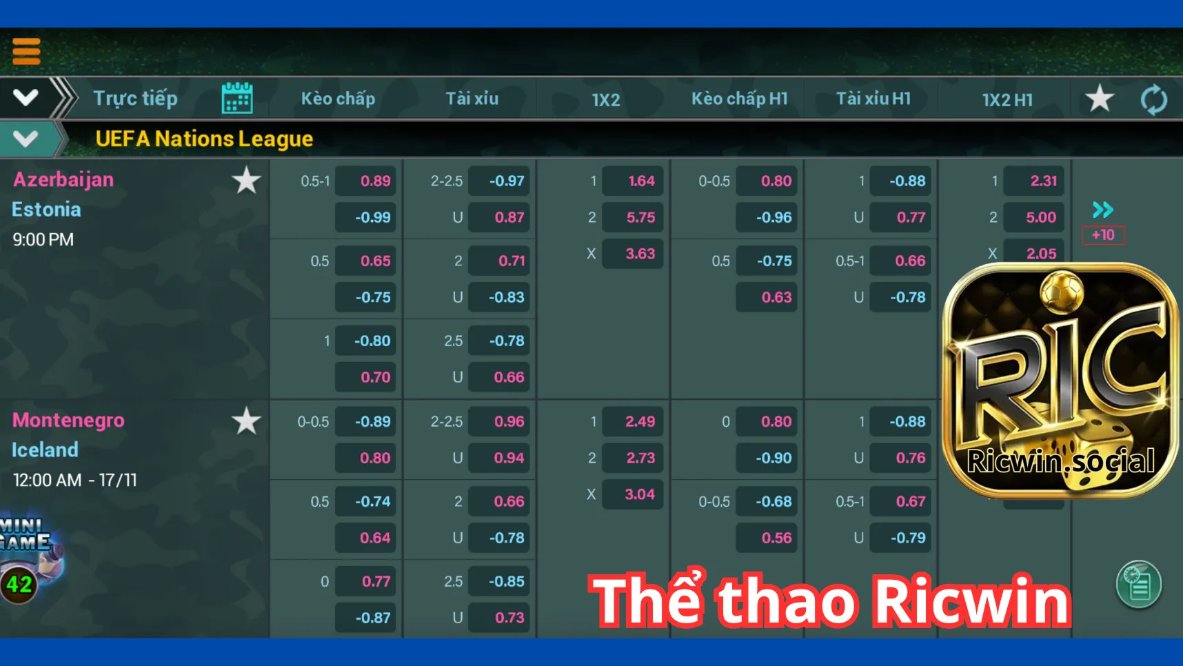 Tham gia cá cược với tỷ lệ kèo hấp dẫn